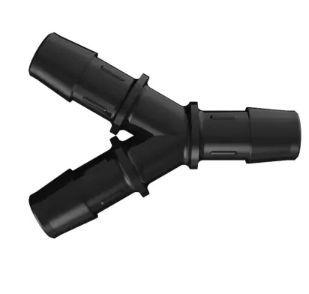 Wye 1/2 Barb in Black Nylon