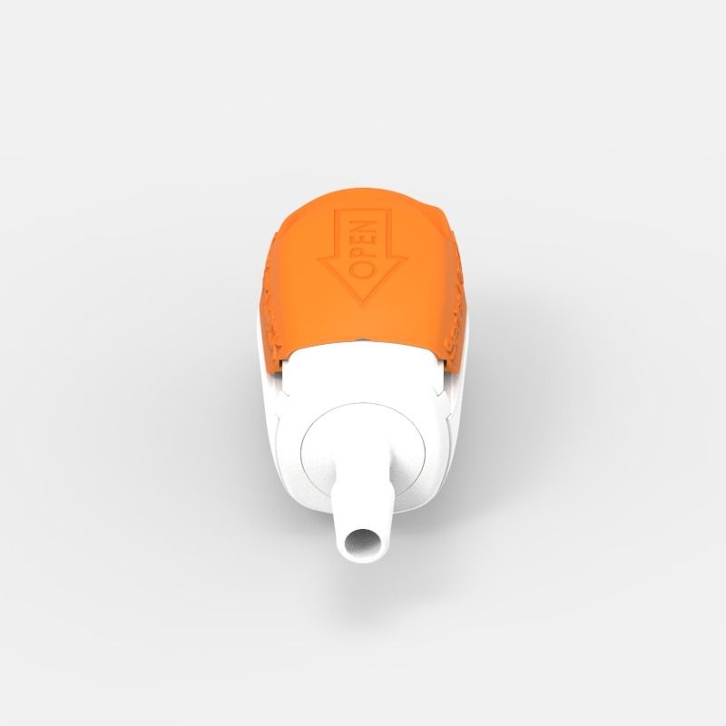 Schlauchtüllen-Schnellkupplung Medium (1), weiblich, mit Ventil, 1/4, Acetal (AC) - Buna-N, Feder: Nicht-Metallisch