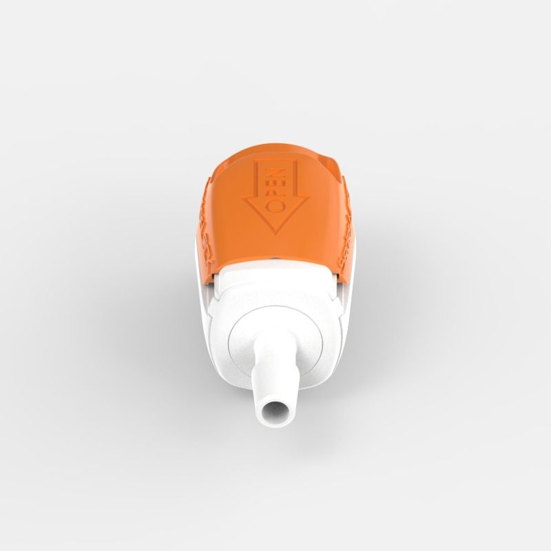 Schlauchtüllen-Schnellkupplung Medium (1), weiblich, offener Durchgang, 1/4, Acetal (AC) - Buna-N, Feder: Nicht-Metallisch