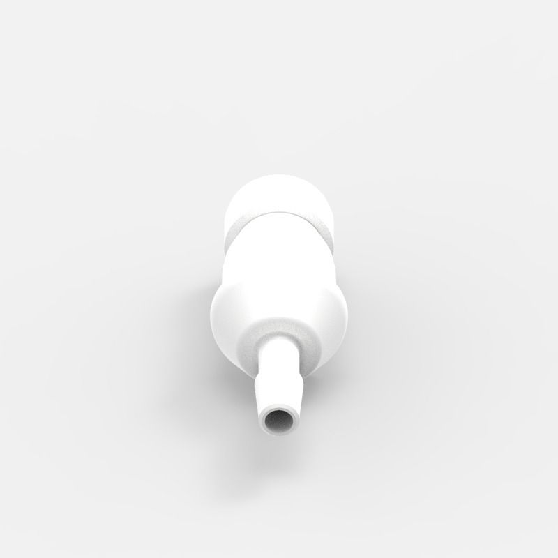 Schlauchtüllen-Schnellkupplung Medium (1), männlich, offener Durchgang, 1/4, Acetal (AC)