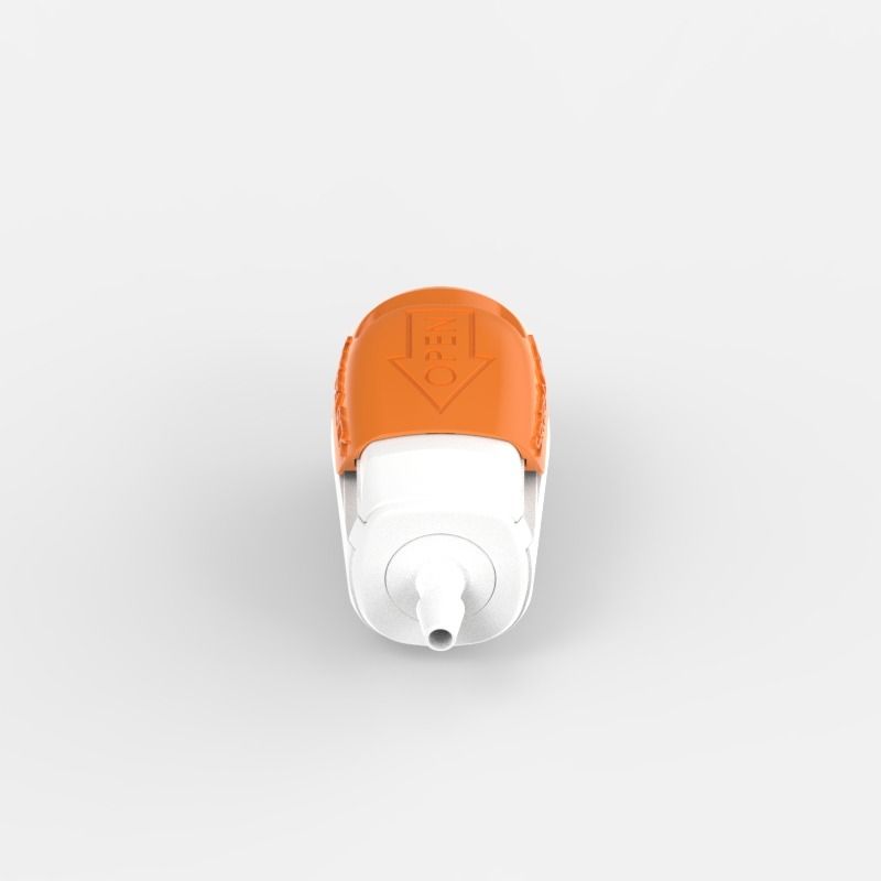 Schlauchtüllen-Schnellkupplung Small (1), weiblich, offener Durchgang, 1/8, Acetal (AC) - Buna-N, Feder: Nicht-Metallisch