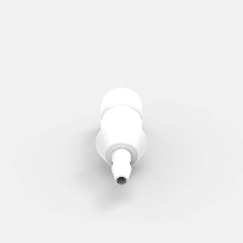 Schlauchtüllen-Schnellkupplung Small (2), männlich, offener Durchgang, 3/16, Acetal (AC)