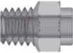Male Luer Fitting Male Luer Integral Lock Ring to 1/4-18 NPT Thread, White Nylon