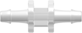 Tube to Tube Fitting Straight Through Connector with 500 Series Barbs, 1/16 (1.6 mm) ID Tubing, Animal-Free Natural Polypropylene