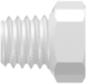 Threaded Fitting 10-32 Special Tapered Thread Plug with 1/4 Hex, Animal-Free Natural Polypropylene