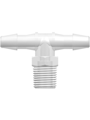 Threaded NPT Fitting 1/8-27 NPT Thread Tee to Barb, 3/16