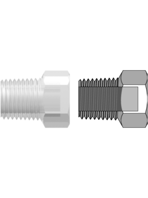 Threaded NPT Fitting 1/8-27 NPT Thread Plug with 7/16