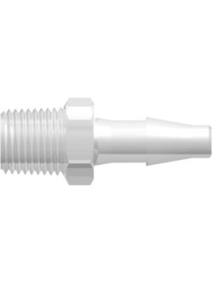 Threaded NPT Fitting 1/8-27 NPT Thread to Classic Series Barb, 3/16