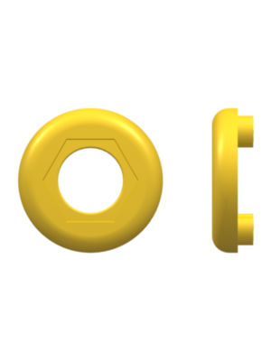 Other Fitting Color Coded Lock Ring (For use with FTLLB or FTLB panel mount fittings), Yellow Nylon