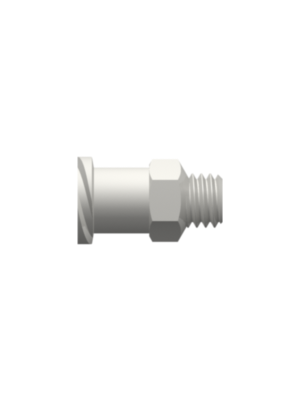 Female Luer Fitting Female Luer Thread Style to 10-32 UNF Thread, White Nylo