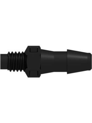 Threaded Metric Fitting M6x1 Thread to Barb, 3/16