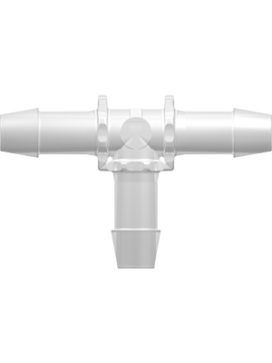 Tube to Tube Fitting Tee Tube Fitting with Barbs, 3/8