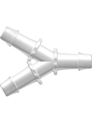 Tube to Tube Fitting Y Tube Fitting with Barbs, 3/4