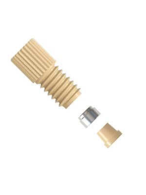 Ultra Mini PEEK Fitting - dreiteiliges Set - 6-40 UNF