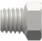 Threaded Fitting 10-32 Special Tapered Thread Plug with 1/4 Hex, White Nylon