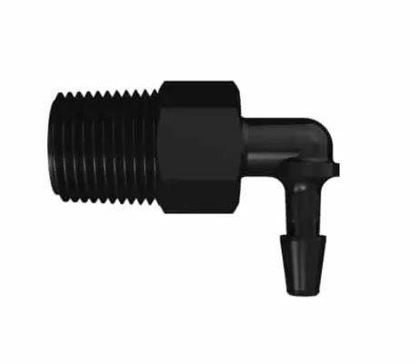 Black Nylon Elbow 1/8 BSPT x 1/8 ID