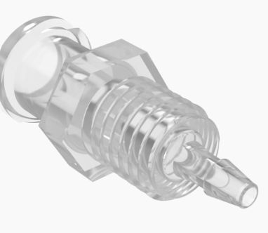 Female Luer panel mount 1/16 in Polypropylene