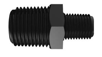 Conversion Nipple 1/2 NPT x 1/8 NPT in Black Nylon