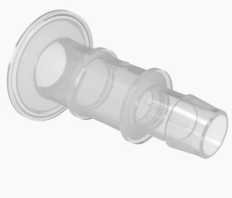 Cleanroom 1 Sanitary Flange x 3/4 Barb in Polypropylene - 5 PACK