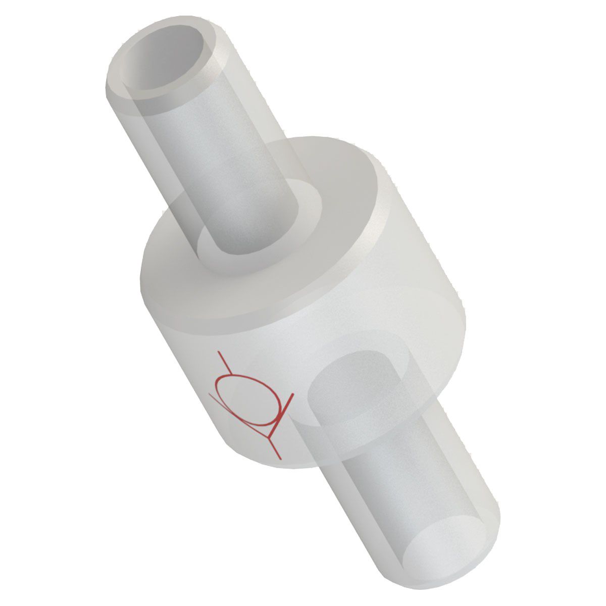 Rückschlagventil 1/16 Gerade Anschlüsse - Polypropylen -< 0,8 H2O Öffnungsdruck