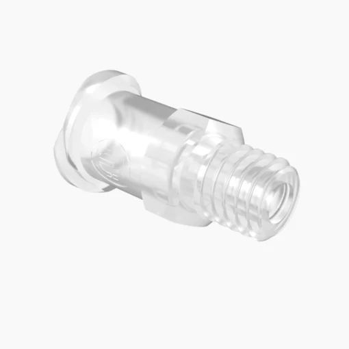 Female Luer to 10-32UNF Thread in Non-Animal Derived Polypropylene Cleanroom Manufactured.