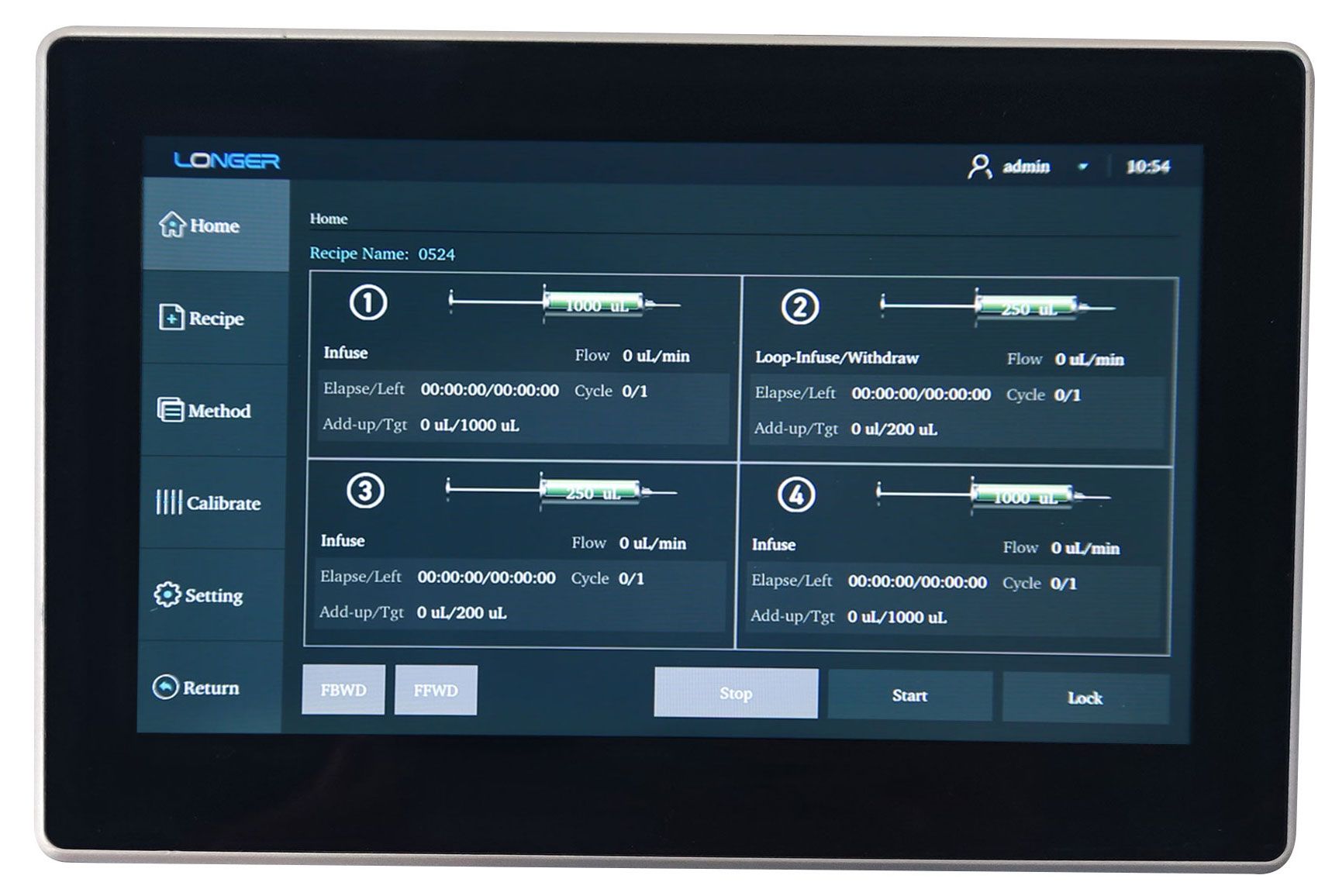 7-Zoll-Touchscreen-Steuerung für dLSP 501X Spritzenpumpen