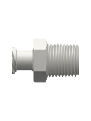 Female Luer Fitting Female Luer Thread Style to 1/8-27 NPT Thread, White Nylon