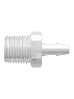 Threaded NPT Fitting 1/8-27 NPT Thread to Barb, 1/8