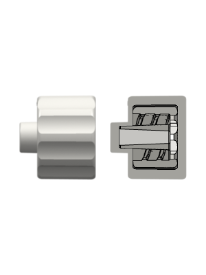 Luer Other Fitting Male Luer Integral Lock Ring Plug, Closed at Grip, White Nylon