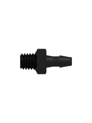 Threaded Fitting 10-32 Special Tapered Thread to Barb, 3/32