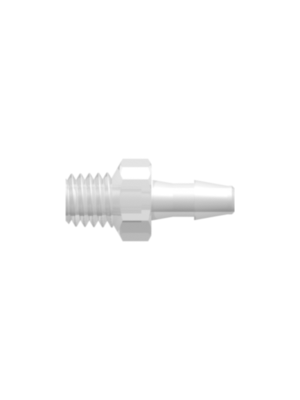 Threaded Fitting 10-32 Special Tapered Thread to Barb, 3/32