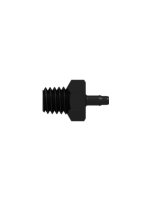 Threaded UNF Fitting 10-32 Special Tapered Thread to Barb, 1/16