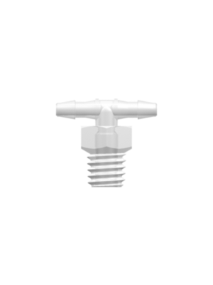 Threaded Fitting 10-32 Special Tapered Thread Tee to Barb, 1/16