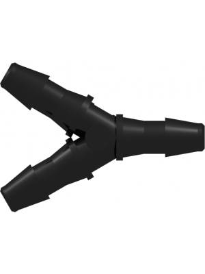 Tube to Tube Fitting Y Tube Fitting with Barbs, 1/4