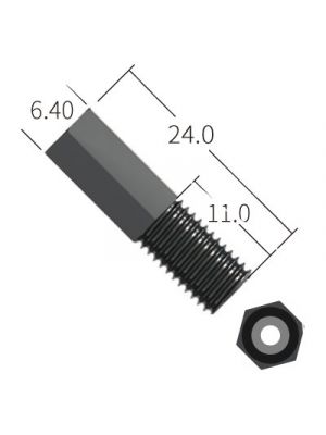 Verdrehsicherer 1/4-28UNF Flangeless Fitting Set, Hex Kopf, 2,5mm AD