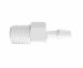 Adapter 1/8 BSPT Thread x 5/32 Barb in White Polypropylene