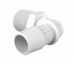 White Polypropylene Elbow 1/2 NPT x 5/8ID