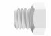Plug 10-32 UNF Thread Natural Nylon