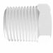 Plug 1/2 NPT White Polypropylene