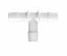 White Polypropylene Tee 1/2 Barb