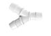 Wye 3/4 Barb in Non Animal Derived Polypropylene
