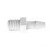 Adapter 1/4-28 UNF Thread x 1/8 Barb in Non-Animal Derived Polypropylene