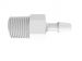Adapter 1/8 NPT Thread x 5/32 Barb in White Polypropylene
