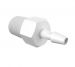 Adapter 1/8 NPT Thread x 1/8 Barb in White Polypropylene