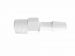 Adapter 1/8 BSPT Thread x 5/16 Barb in White Polypropylene