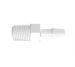 Adapter 1/4 NPT Thread x 1/4 Barb in White Polypropylene