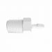 Adapter 1/4 BSPT Thread x 5/32 Barb in White Polypropylene