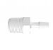 Adapter 3/8 NPT Thread x 1/4 Barb in White Polypropylene