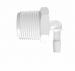 Elbow 3/4 NPT x 1/4 Barb in White Polypropylene