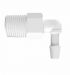 Elbow 1/8 NPT x 5/32 Barb in White Polypropylene